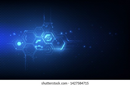 abstract hexagon pattern tech sci fi innovative concept design background. vector illustration