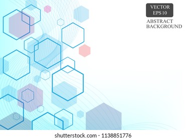 abstract hexagon pattern technology background