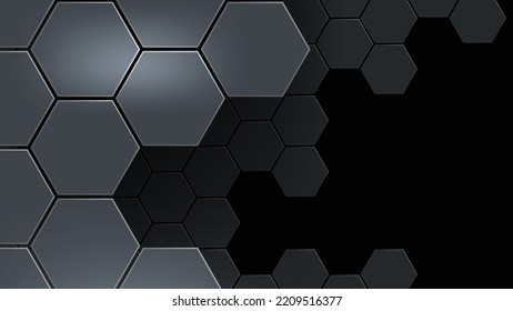 Abstrakter Hexagon-Muster-Hintergrund, Vektordesign-Banner