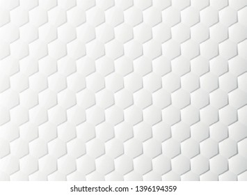 Abstract hexagon pattern white paper cut design decoration background. You can use for ad, poster, gray background presentation, artwork. illustration vector eps10