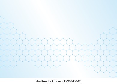 Abstract hexagon, poligon, healthy and medical background. Technology and science wallpaper template. Soft blue color. Business vector illustration