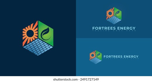 Logotipo Abstractas de energía hexagonal aislado en múltiples colores de fondo. El logotipo es adecuado para las empresas en las Plantillas de inspiración de diseño de logotipo de energía renovable.