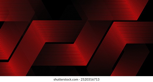 Abstract hexagon red and black are light pattern with the gradient is the with floor wall metal texture soft tech modern