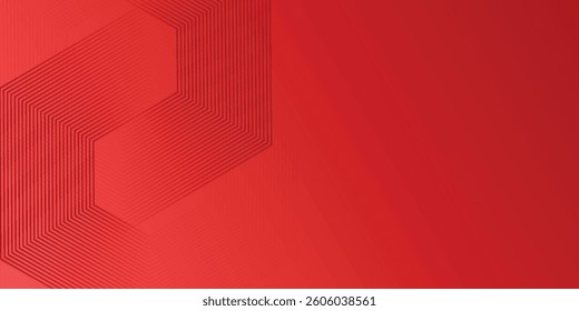 Abstract hexagon rendering of red abstract glass background simple Art