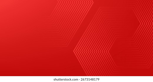 Abstrato hexágono renderização de fundo de vidro abstrato vermelho simples