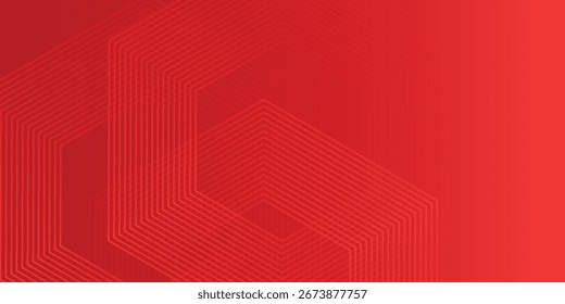 Abstractas representación hexagonal de fondo de vidrio abstracto rojo Ilustración vectorial simple EPS10
