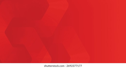 Abstractas representación hexagonal de fondo de vidrio abstracto rojo simple. EPS 10