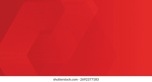 Abstractas representación hexagonal de fondo de vidrio abstracto rojo simple. EPS 10