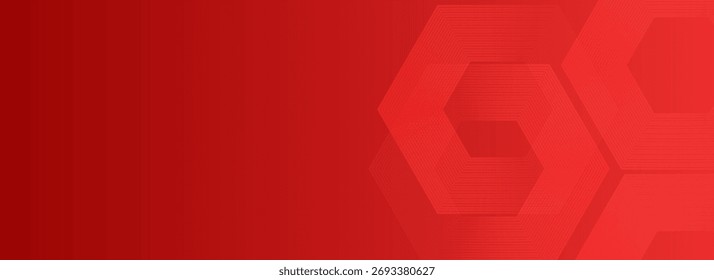 Representación Abstractas del hexágono de la ilustración de Vector de fondo de vidrio abstracto rojo