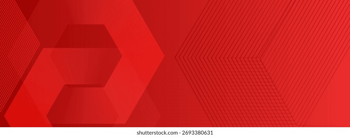 Abstract hexagon rendering of red abstract glass background Vector ilustration