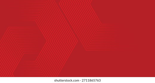 Representación Abstractas del hexágono del fondo de cristal abstracto rojo simple. Tecnología de patrón de Vector EPS10	