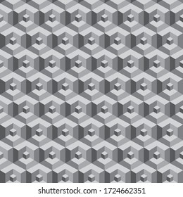 abstract hexagon seamless pattern background vector