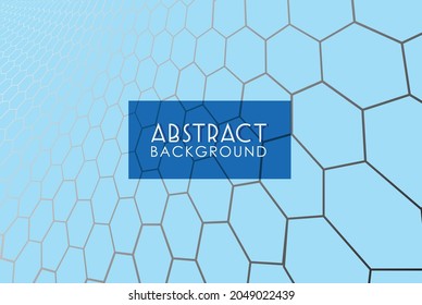 Abstract hexagon shape blue background