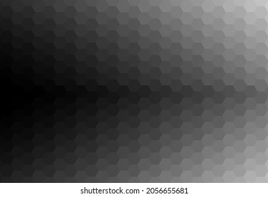 Abstract hexagon shape pattern background. Gradient black fades to gray. Texture design for publication, cover, poster, brochure, flyer, banner, wall. Vector illustration.