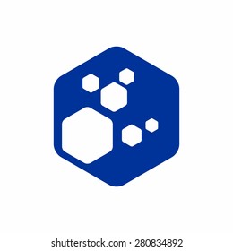 abstract hexagon shape. template logo design. vector logo template.