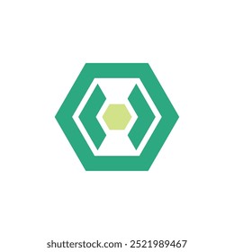 Diseño Abstractas de ilustración de Plantilla de logotipo de Vector de forma hexagonal