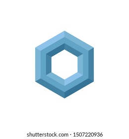 Abstract hexagon shaped vector symbols. VectorHexagonal design element, hexagon logo template - Vector