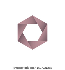 Abstract hexagon shaped vector symbols. Abstract hexagon logo design - Vector