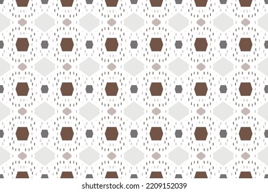 Abstrakter hexagon Formen Geometrie Muster Vektorgrafik Es ist ein Muster erstellt durch die Kombination geometrischer Formen. Erstellen Sie schöne Stoffmuster. Design für den Druck. Verwendung in der Modebranche.
