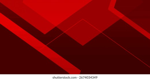 Fondo de gradiente rojo de Formas hexagonales Abstractas.