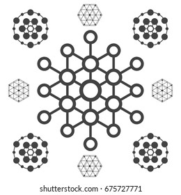 Abstract hexagon signs. Hexagon figure. Template.