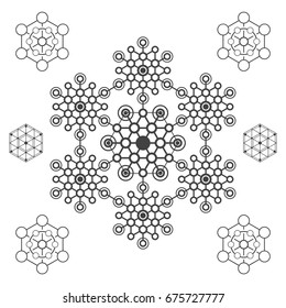 Abstract hexagon signs. Hexagon figure. Template.