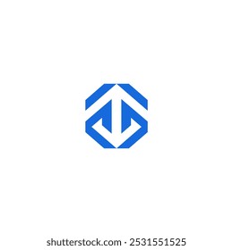 Abstract hexagon simple sign or symbol. Vector illustration 