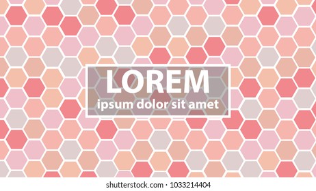 Abstract hexagon soft color pattern background vector.Modern design for your prints, cards, flyers, brochures, posters, banners etc.