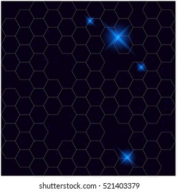 abstract hexagon star background