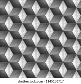 Abstract Hexagon structure Dark geometric seamless pattern Eps 10 vector