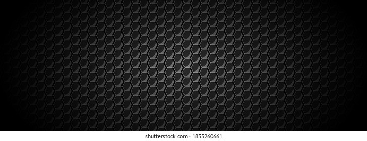 Abstract Hexagon structure  geometric background. Modern dark abstract vector texture.
