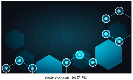 Abstract from the hexagon of technological innovation. futuristic - flyers, banners, backgrounds, web.