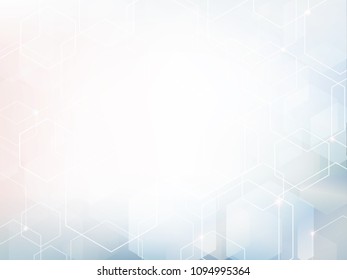Abstract hexagon technology background.