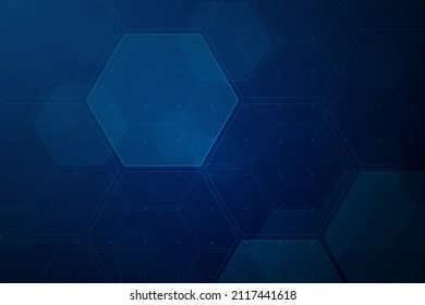 Abstract hexagon technology background. Digital technology background.