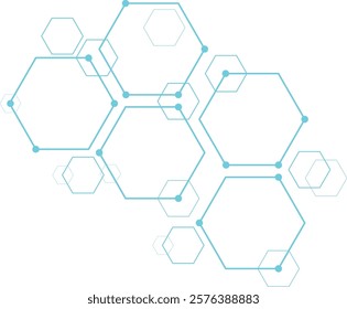Abstract hexagon technology background. Shape of hexagon concept design. Abstract cube hexagon shape background. Digital technology concept