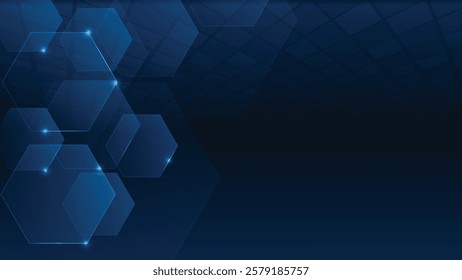 Abstract Hexagon Technology Background Of Vector Design