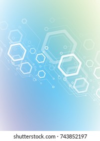 Abstract hexagon technology background, vector illustration futuristic technology