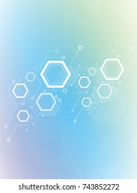 Abstract hexagon technology background, vector illustration futuristic technology