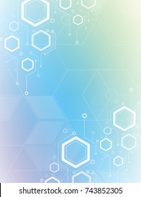 Abstract hexagon technology background, vector illustration futuristic technology