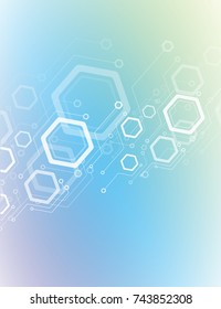 Abstract hexagon technology background, vector illustration futuristic technology