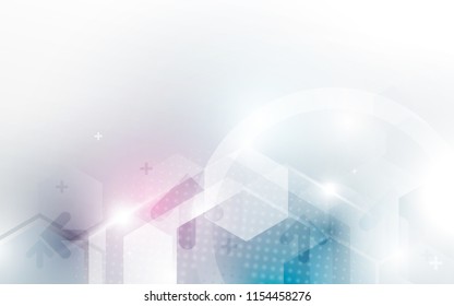 Abstract hexagon technology digital hi tech concept background. Space for your text