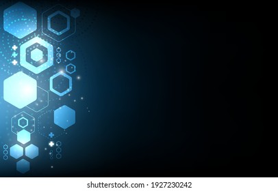 abstract hexagon technology. geometric wallpaper