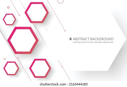 Abstract hexagon technology infographic concept.white background