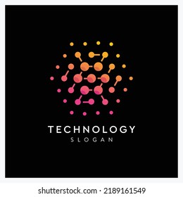 logotipo de tecnología hexagonal abstracta S para empresas
