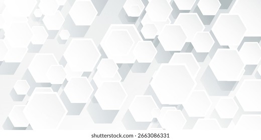 Abstrato estilo tecnologia hexágono forma geométrica fundo, imagem de fundo branca simples.