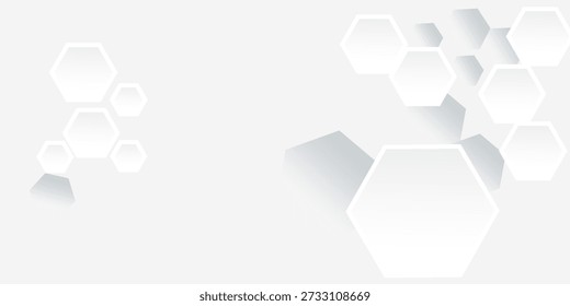 Abstrato estilo tecnologia hexágono forma geométrica fundo, imagem de fundo branca simples.