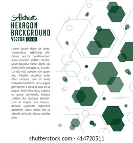 Abstract hexagon textures and background. Vector and illustration.