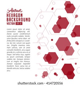 Abstract hexagon textures and background. Vector and illustration.