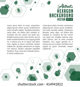 Abstract hexagon textures and background. Vector and illustration.