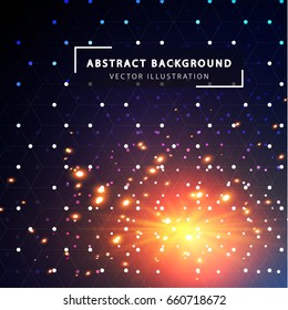 Abstract hexagon vector background. Futuristic geometric background. Scientific and technical template. Abstract vector illustration.
